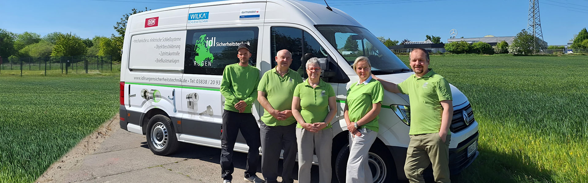 Das Team der IDL Sicherheitstechnik auf der Insel Rügen